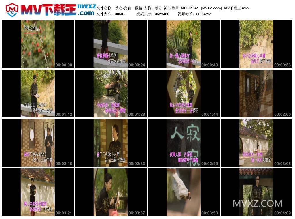 佚名-我有一段情(人物)_粤语_流行歌曲_MC901341